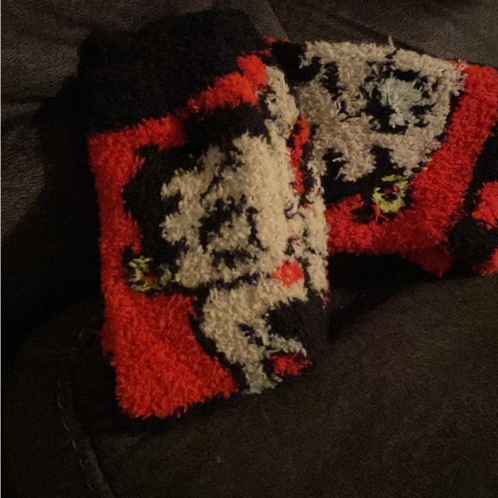 Betty Boop Red and Black Graphic Socks 2 pairs